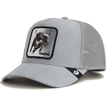 Boné trucker cinza touro Raging Silver Bull Metallic The Farm da Goorin Bros.