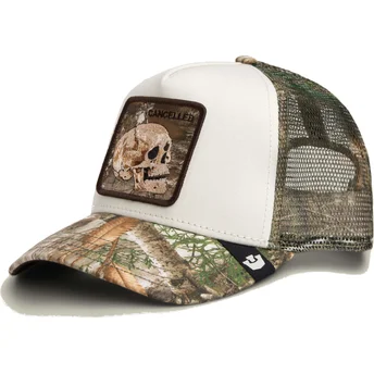 Boné trucker camuflagem caveira Realtree Edge Cancelled Skull The Farm da Goorin Bros.