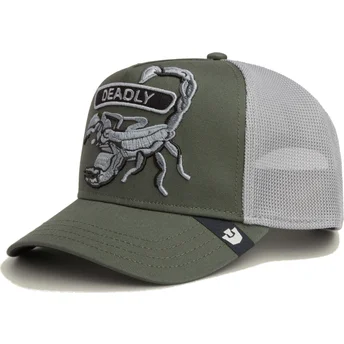 Boné trucker verde escorpião Classic Rocker Deadly The Farm da Goorin Bros.