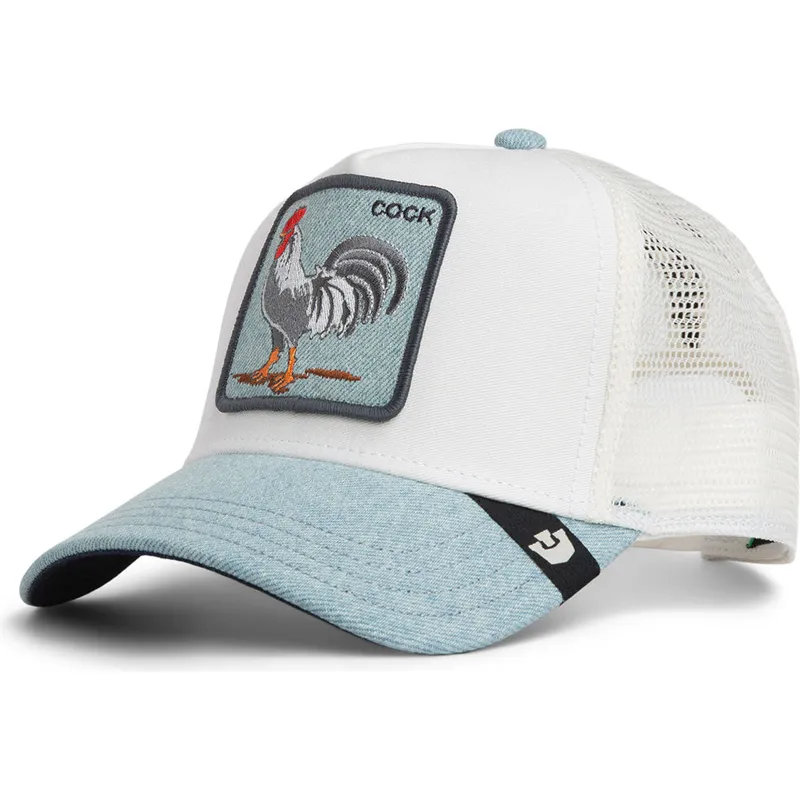bone-trucker-branco-e-azul-galo-cock-denim-rooster-the-farm-da-goorin-bros