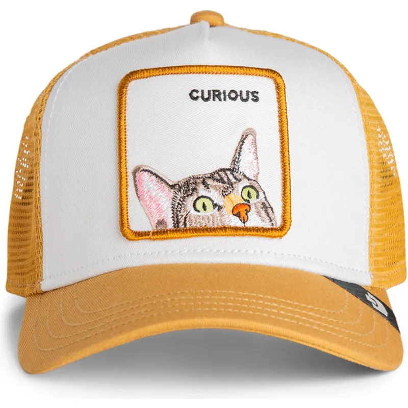 bone-trucker-castanho-para-crianca-gato-curious-cat-mini-the-farm-da-goorin-bros