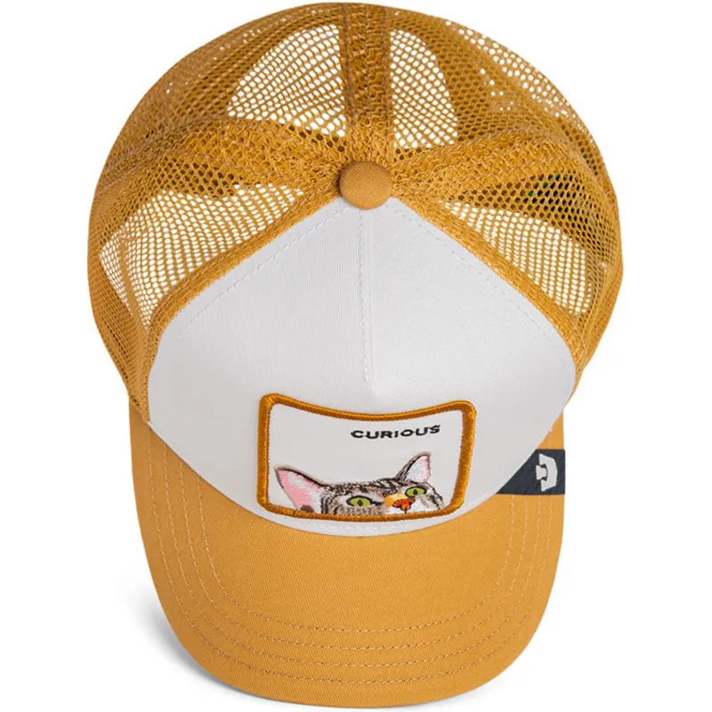 bone-trucker-castanho-para-crianca-gato-curious-cat-mini-the-farm-da-goorin-bros