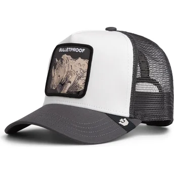 Boné trucker branco e cinza rhinocéros Bulletproof The...