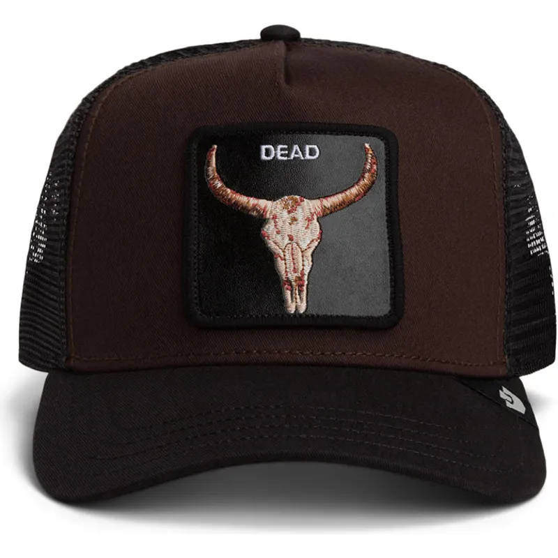 bone-trucker-castanho-e-preto-caveira-dead-skull-the-farm-da-goorin-bros
