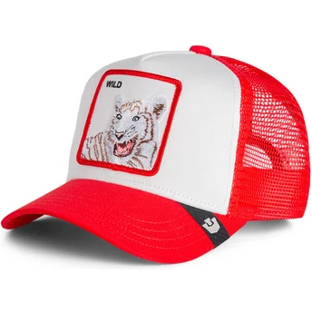 Boné trucker branco e vermelho para criança tigre Rush Wild The Farm da Goorin Bros.