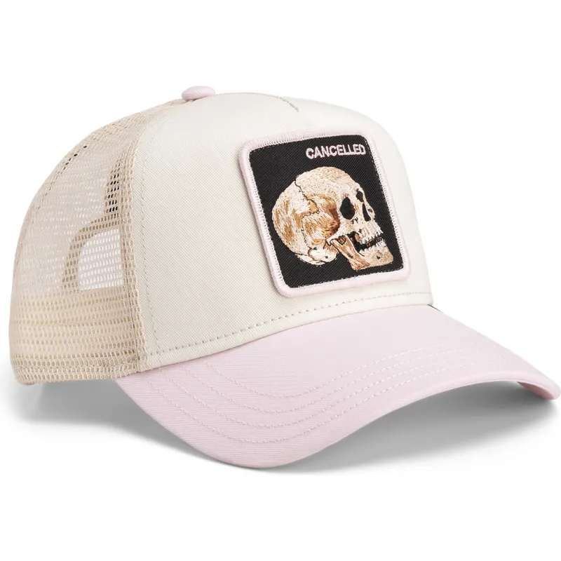bone-trucker-bege-e-rosa-caveira-the-cancelled-skull-whisper-the-farm-da-goorin-bros