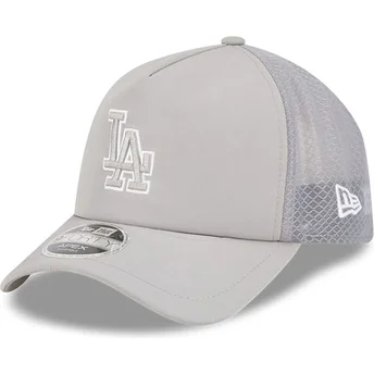 Boné trucker cinza 9FORTY APEX Batting Practice da Los Angeles Dodgers MLB da New Era