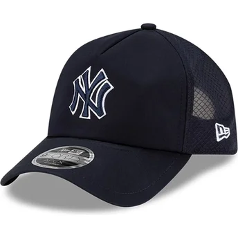 Boné trucker azul marinho com logo azul marinho 9FORTY APEX Batting Practice da New York Yankees MLB da New Era