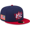 bone-plano-azul-marinho-e-vermelho-justo-59fifty-usa-2026-world-baseball-classic-da-new-era
