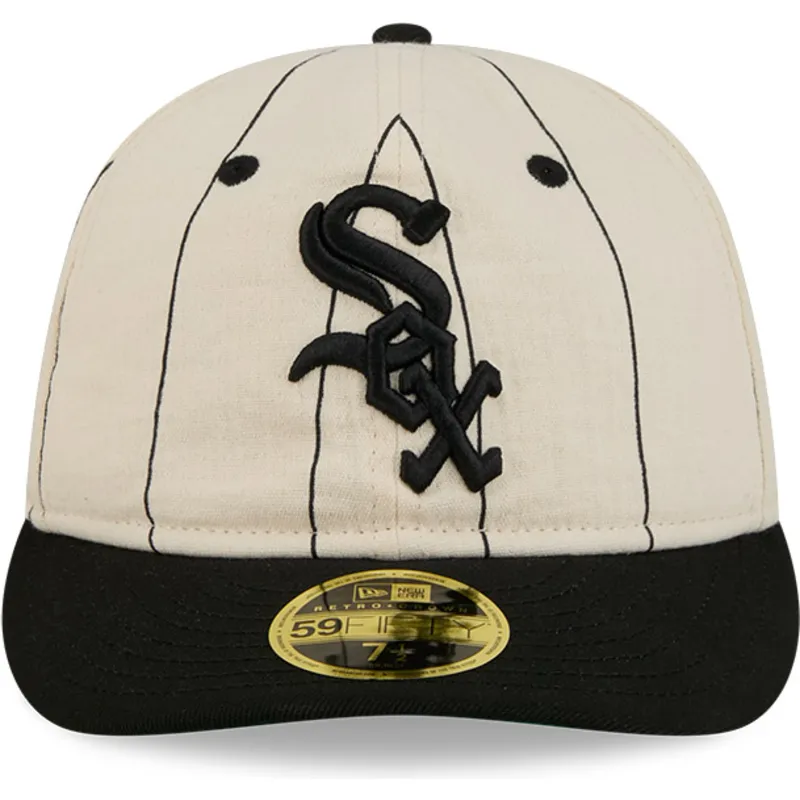 bone-plano-bege-justo-59fifty-retro-crown-linen-da-chicago-white-sox-mlb-da-new-era