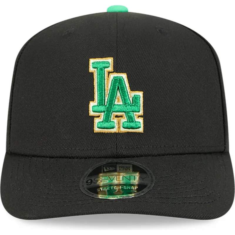 bone-curvo-preto-snapback-9seventy-stretch-snap-saint-patrick-s-day-da-los-angeles-dodgers-mlb-da-new-era