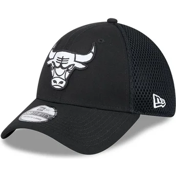 Boné trucker preto justo 39THIRTY Evergreen Neo da Chicago Bulls NBA da New Era