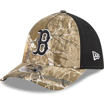Boné curvo camuflagem justo 39THIRTY M-Crown A Frame Realtree da Boston Red Sox MLB da New Era