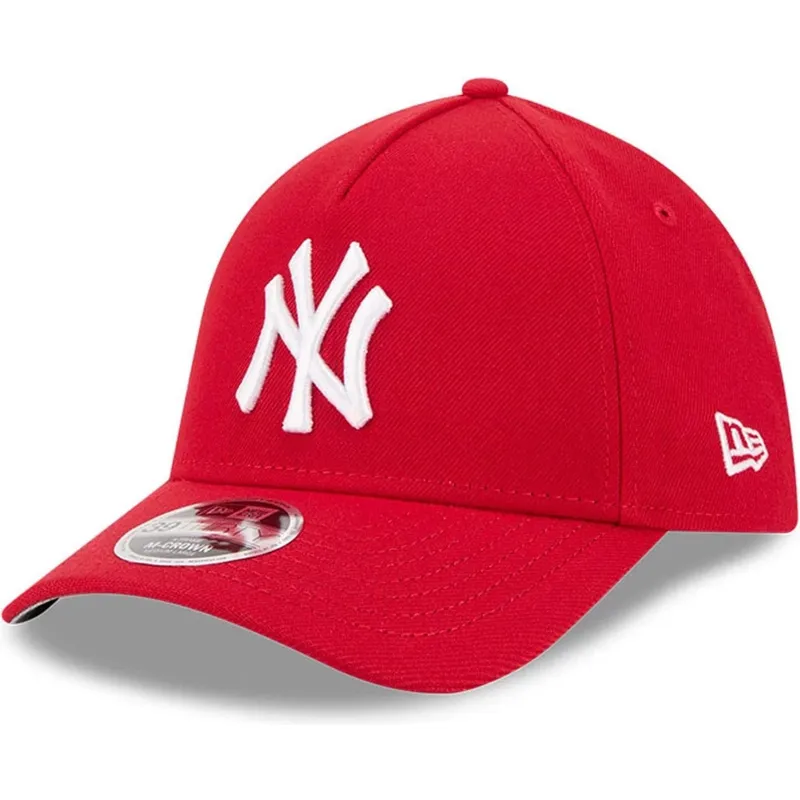 bone-curvo-vermelho-justo-39thirty-m-crown-a-frame-da-new-york-yankees-mlb-da-new-era