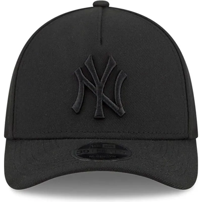 bone-curvo-preto-justo-com-logo-preto-39thirty-m-crown-a-frame-da-new-york-yankees-mlb-da-new-era