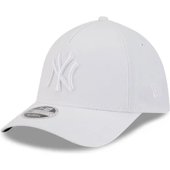 Boné curvo branco justo com logo branco 39THIRTY M-Crown A Frame da New York Yankees MLB da New Era