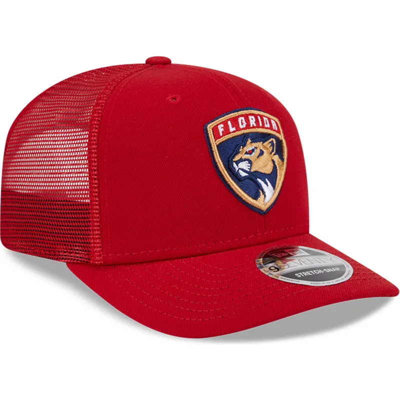 bone-trucker-vermelho-9seventy-stretch-snap-evergreen-da-florida-panthers-nhl-da-new-era