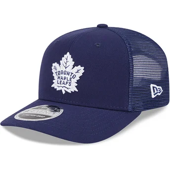 Boné trucker azul marinho 9SEVENTY Stretch Snap Evergreen da Toronto Maple Leafs NHL da New Era