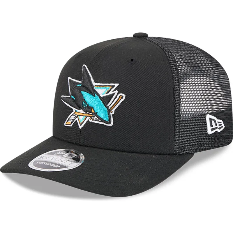 bone-trucker-preto-9seventy-stretch-snap-evergreen-da-san-jose-sharks-nhl-da-new-era