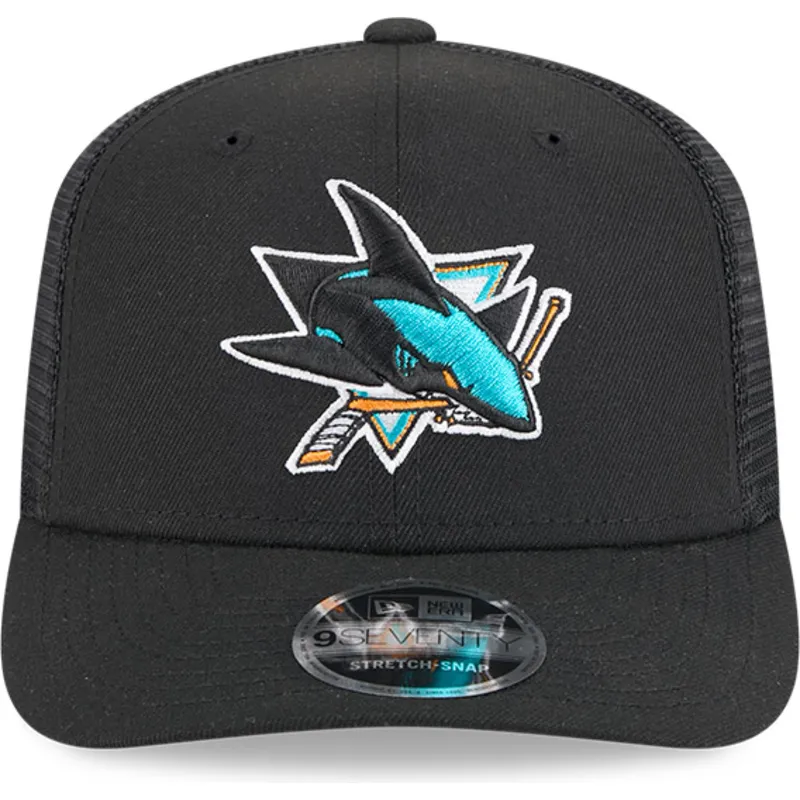bone-trucker-preto-9seventy-stretch-snap-evergreen-da-san-jose-sharks-nhl-da-new-era