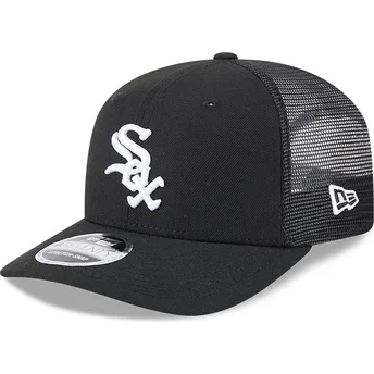 Boné trucker preto 9SEVENTY Stretch Snap Evergreen da Chicago White Sox MLB da New Era