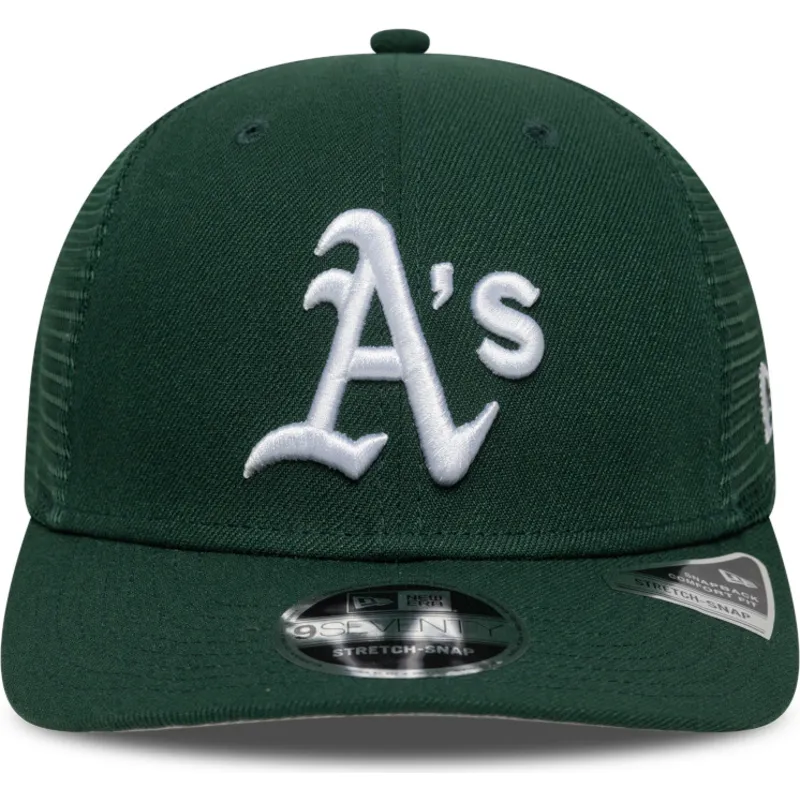 bone-trucker-verde-9seventy-stretch-snap-evergreen-da-oakland-athletics-mlb-da-new-era