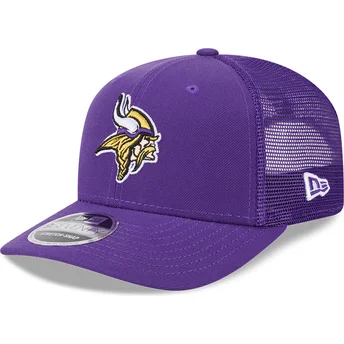 Boné trucker violeta 9SEVENTY Stretch Snap Evergreen da Minnesota Vikings NFL da New Era