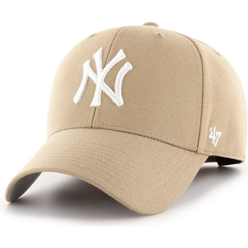 bone-curvo-khaki-ajustavel-mvp-da-new-york-yankees-mlb-da-47-brand