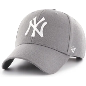 Boné curvo cinza escuro snapback MVP da New York Yankees MLB da 47 Brand