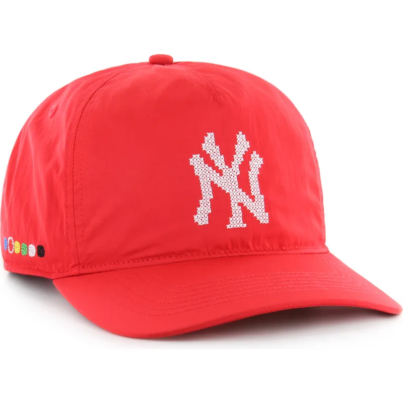 bone-curvo-vermelho-snapback-hitch-lc-eight-bit-hero-da-new-york-yankees-mlb-da-47-brand