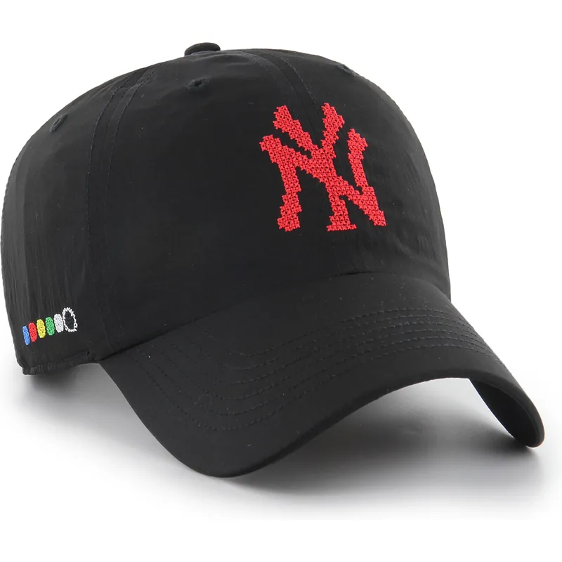 bone-curvo-preto-ajustavel-clean-up-eight-bit-hero-da-new-york-yankees-mlb-da-47-brand