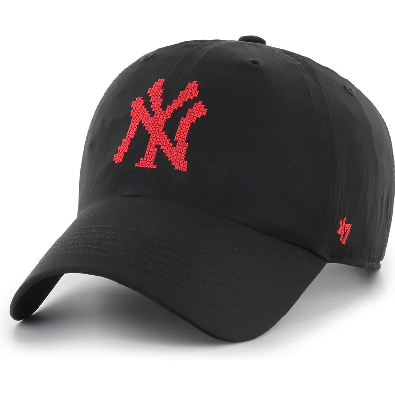 bone-curvo-preto-ajustavel-clean-up-eight-bit-hero-da-new-york-yankees-mlb-da-47-brand
