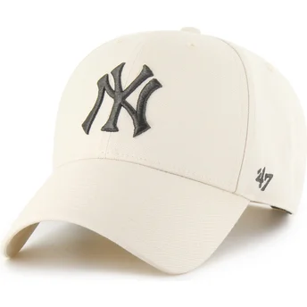 Boné curvo bege snapback MVP da New York Yankees MLB da 47 Brand