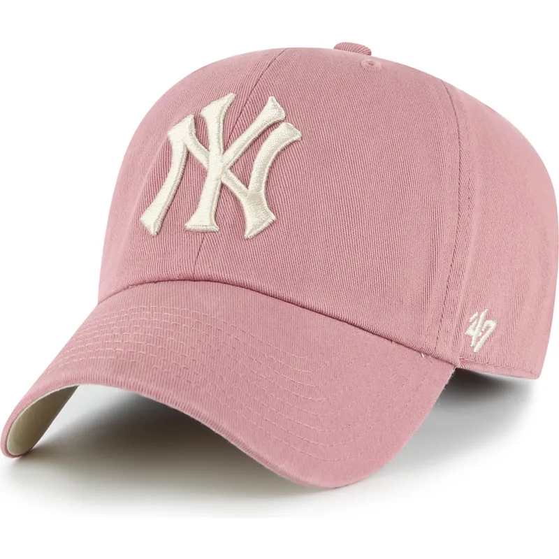 bone-curvo-rosa-ajustavel-clean-up-ballpark-da-new-york-yankees-mlb-da-47-brand