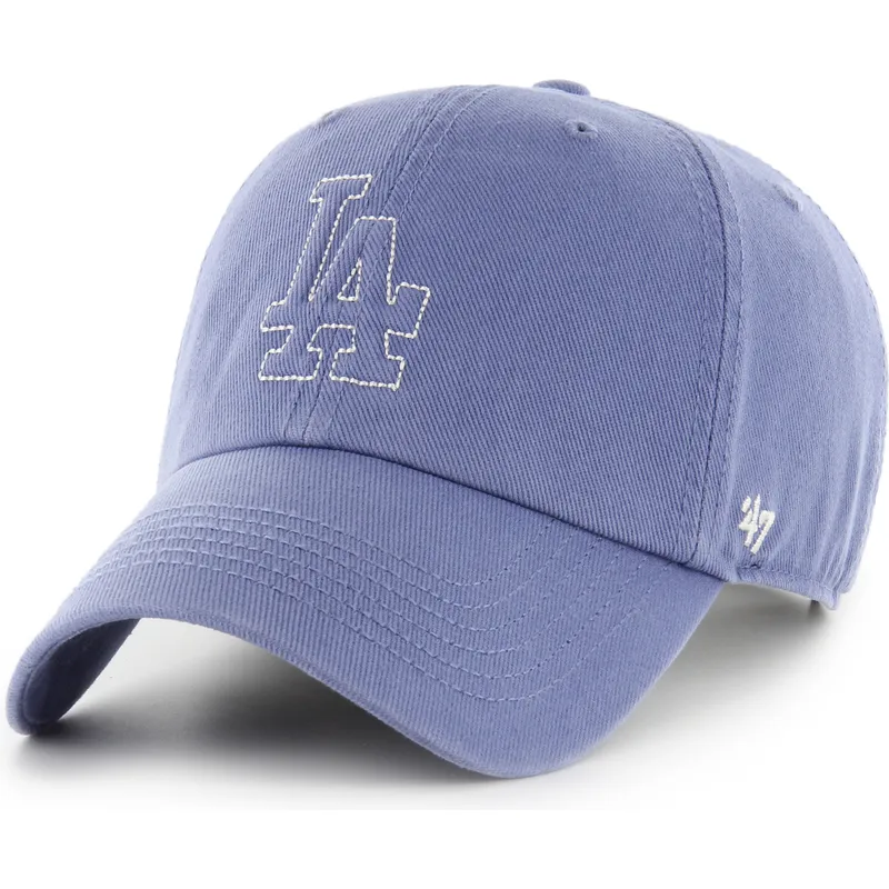 bone-curvo-azul-ajustavel-clean-up-trailer-da-los-angeles-dodgers-mlb-da-47-brand