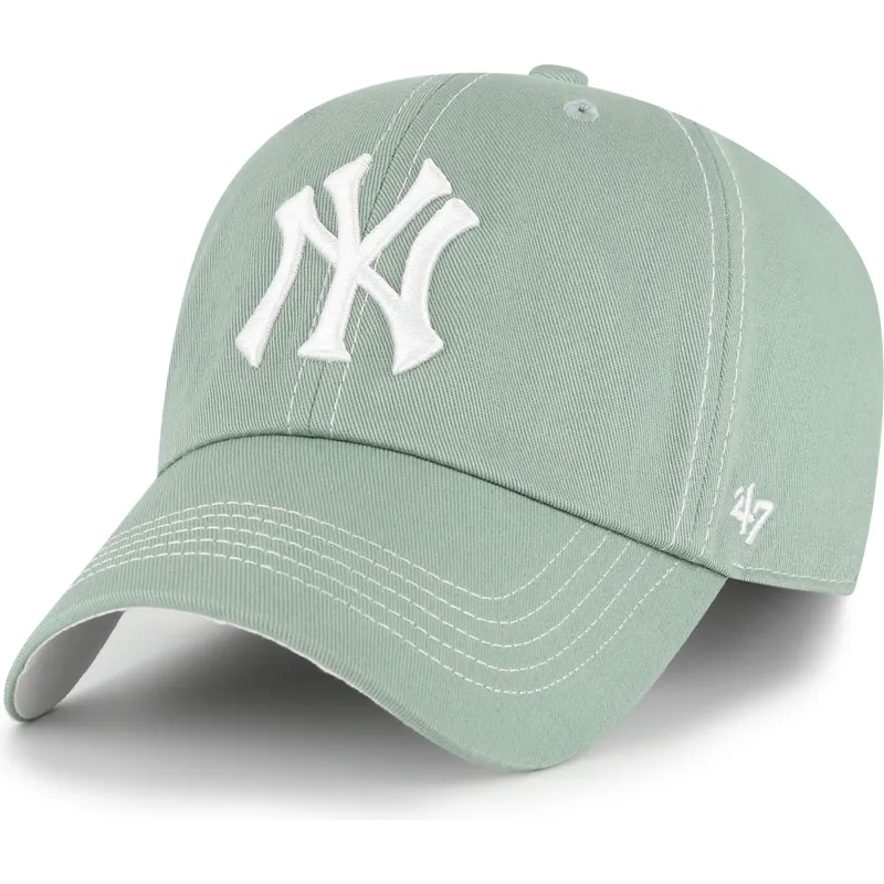bone-curvo-verde-ajustavel-clean-up-contrast-stitch-da-new-york-yankees-mlb-da-47-brand