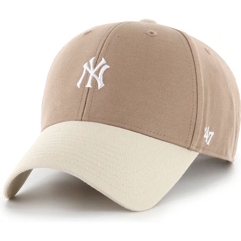 bone-curvo-castanho-ajustavel-mvp-base-runner-two-tone-legend-da-new-york-yankees-mlb-da-47-brand
