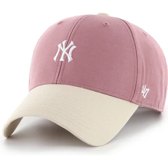 Boné curvo rosa ajustável MVP Base Runner Two Tone Legend da New York Yankees MLB da 47 Brand