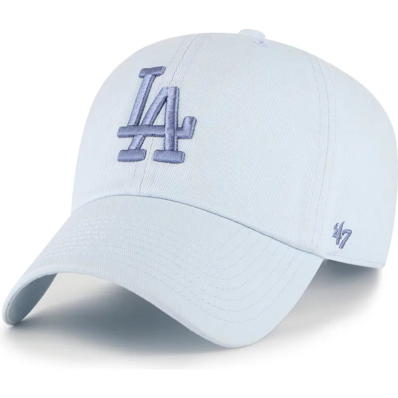bone-curvo-azul-ajustavel-com-logo-azul-clean-up-no-loop-label-da-los-angeles-dodgers-mlb-da-47-brand