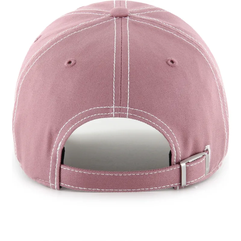 bone-curvo-rosa-ajustavel-clean-up-contrast-stitch-da-los-angeles-dodgers-mlb-da-47-brand