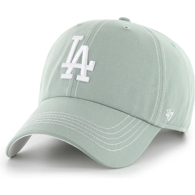 bone-curvo-verde-ajustavel-clean-up-contrast-stitch-da-los-angeles-dodgers-mlb-da-47-brand
