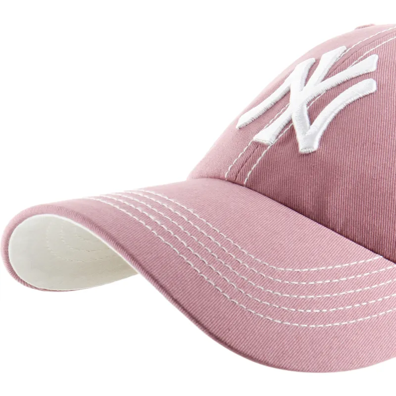 bone-curvo-rosa-ajustavel-clean-up-contrast-stitch-da-new-york-yankees-mlb-da-47-brand