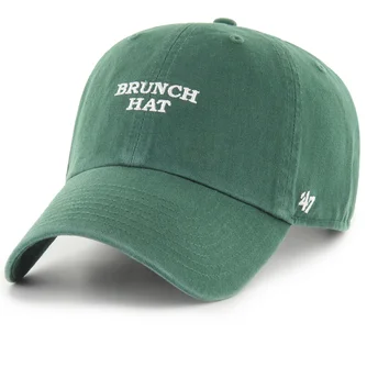 Boné curvo verde ajustável Brunch Hat Phrase Clean Up Base Runner Icon da 47 Brand