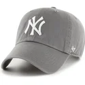 bone-curvo-cinza-ajustavel-clean-up-no-loop-label-da-new-york-yankees-mlb-da-47-brand