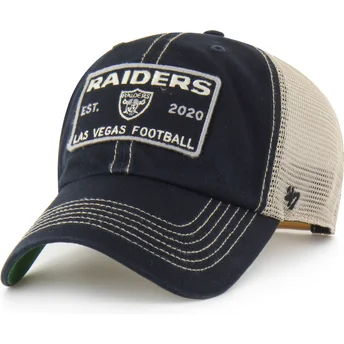 Boné trucker preto Clean Up Wabash da Las Vegas Raiders NFL da 47 Brand