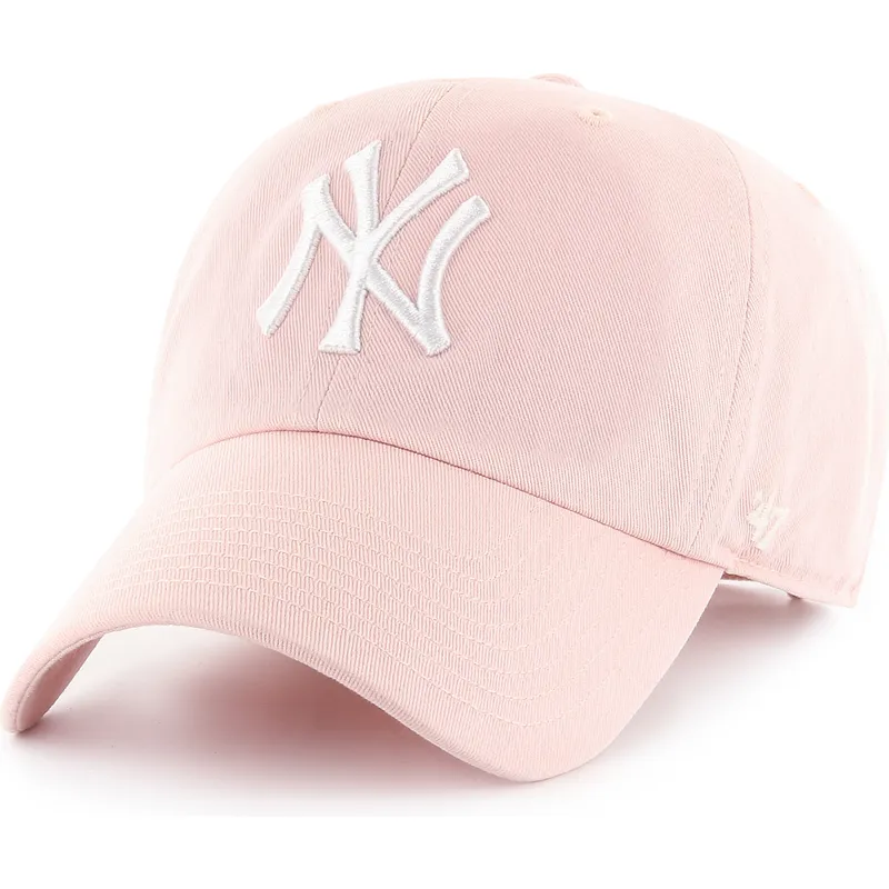 bone-curvo-rosa-ajustavel-clean-up-da-new-york-yankees-mlb-da-47-brand