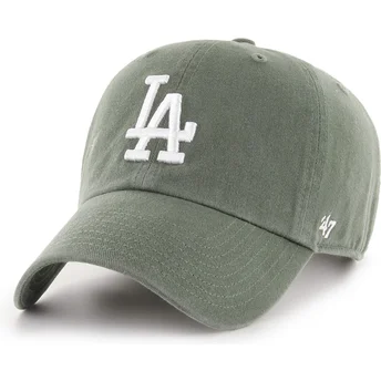 Boné curvo verde ajustável Clean Up da Los Angeles Dodgers MLB da 47 Brand