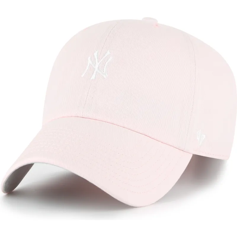 bone-curvo-rosa-claro-ajustavel-clean-up-base-runner-da-new-york-yankees-mlb-da-47-brand