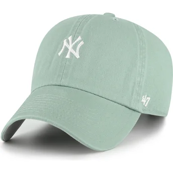 Boné curvo verde ajustável Clean Up Base Runner da New York Yankees MLB da 47 Brand