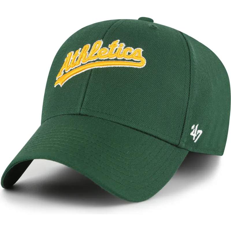 bone-curvo-verde-ajustavel-mvp-ballpark-script-shot-da-oakland-athletics-mlb-da-47-brand
